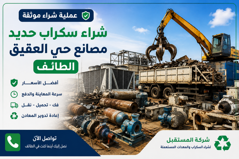 شراء سكراب حديد مصانع حي العقيق بالطائف